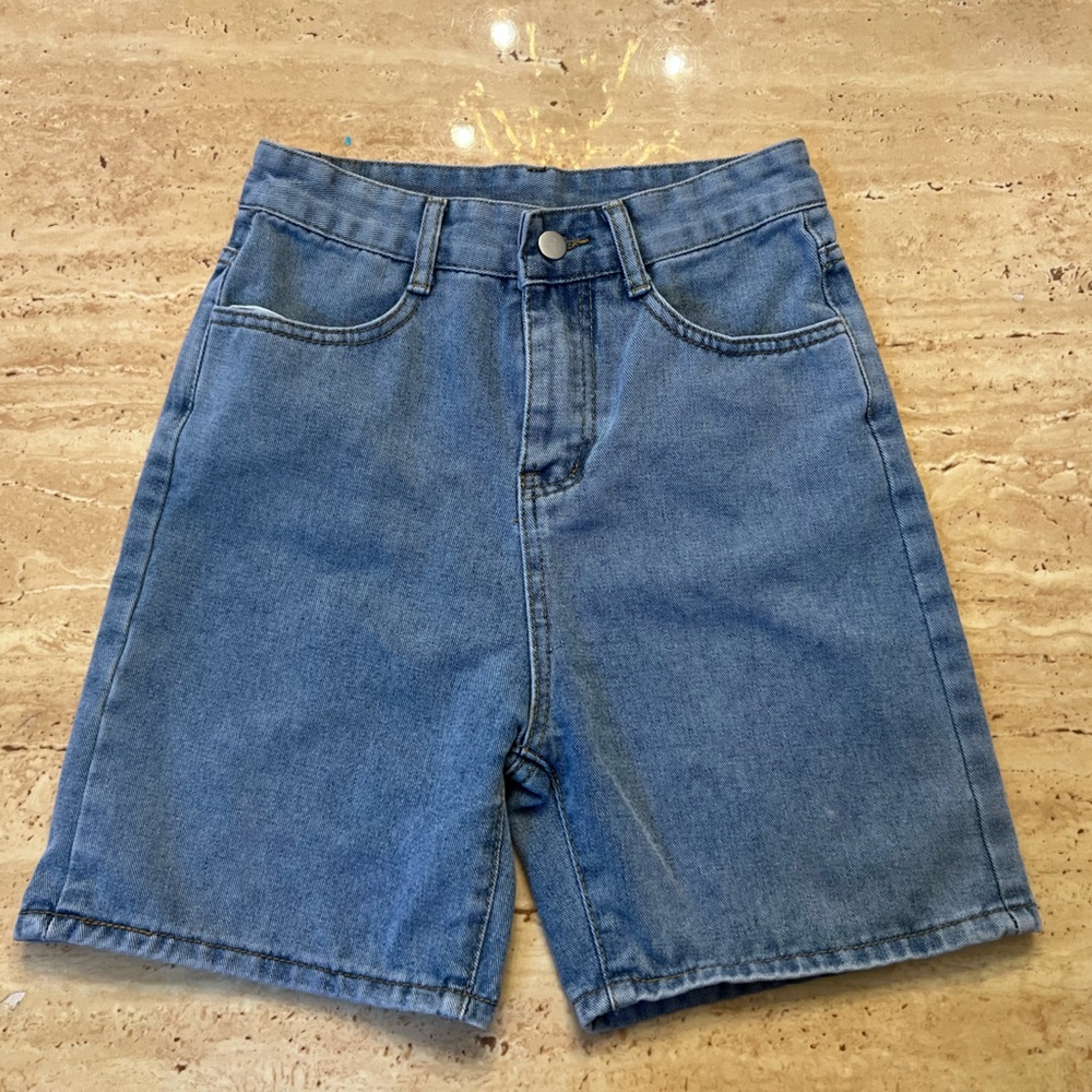 High Rise Denim Shorts
